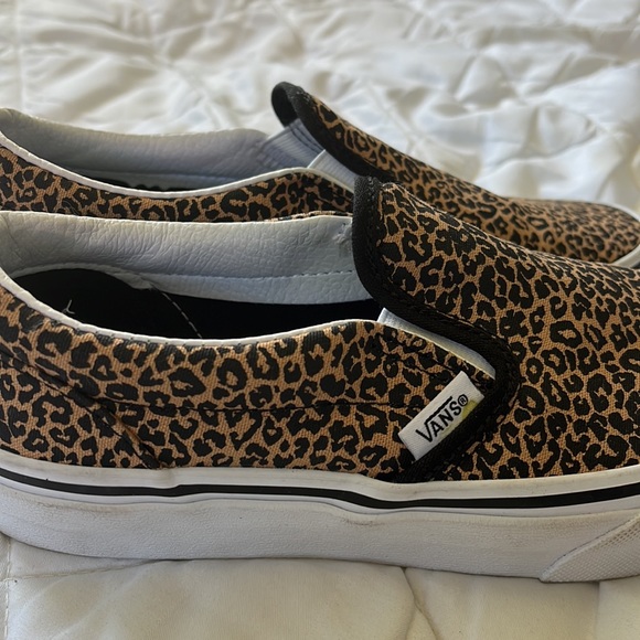 Vans Leopard Print Slip Ons - Picture 3 of 5
